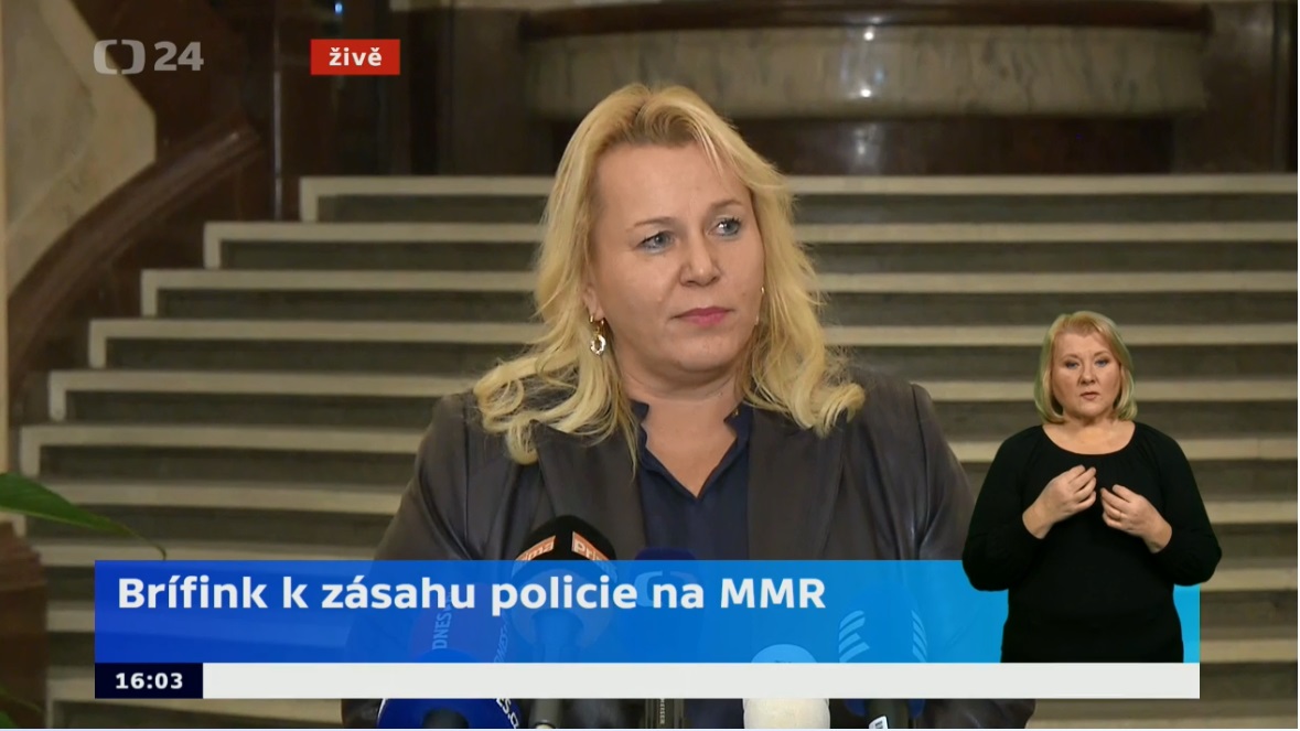 Vyjádření ministryně pro místní rozvoj k přítomnosti Policie ČR v budově na Staroměstském náměstí a v budově CzechTourismu